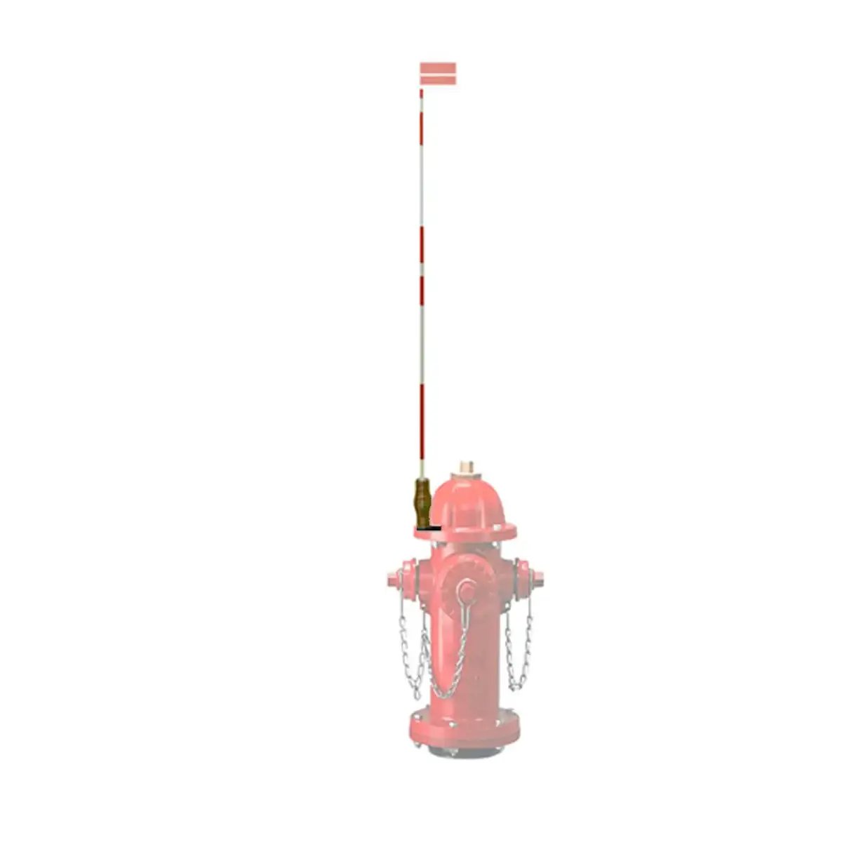 HydraFinder™ - Hydrant Marker - Red/Silver Reflective - 5'