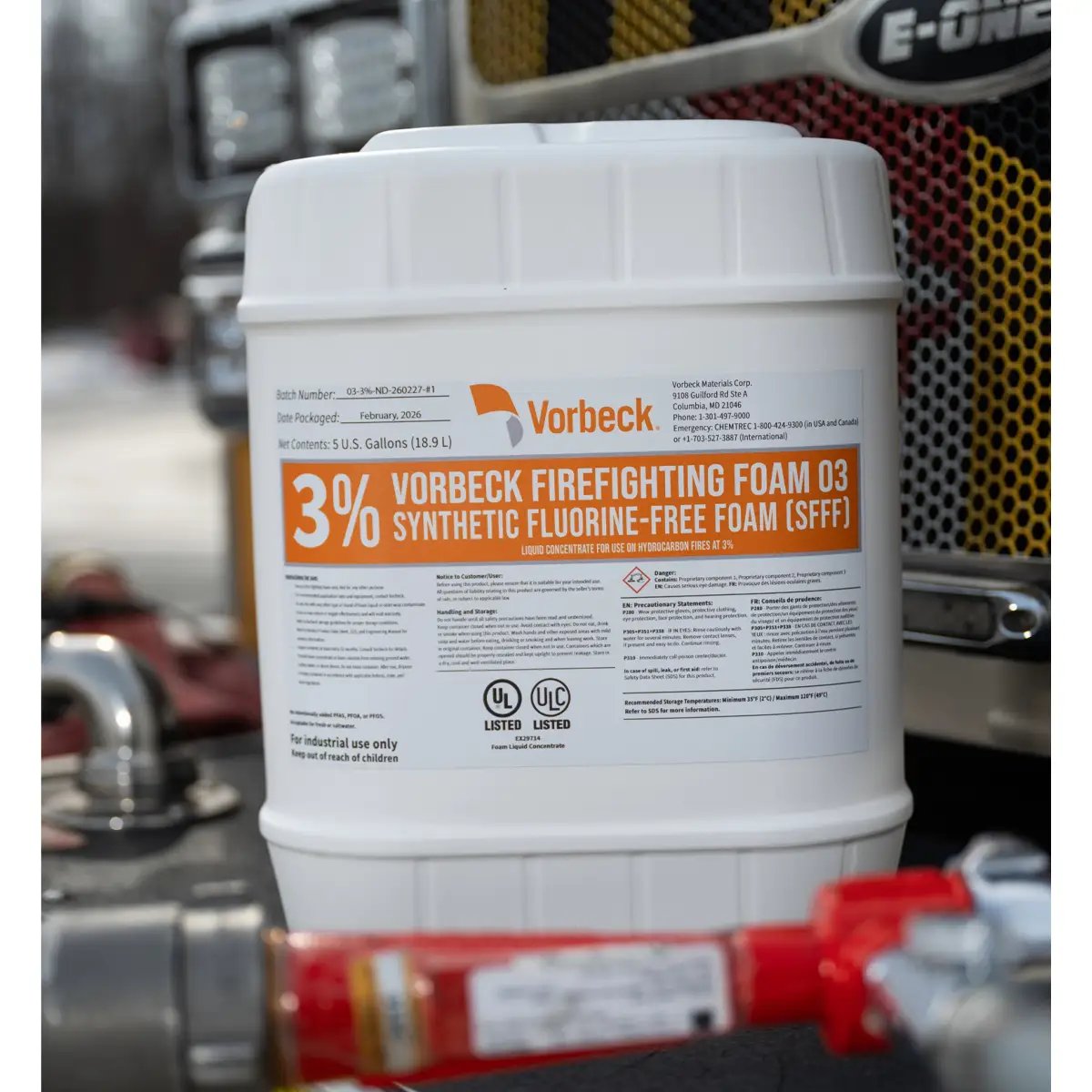 Vorbeck Firefighting O3™ Class B Foam