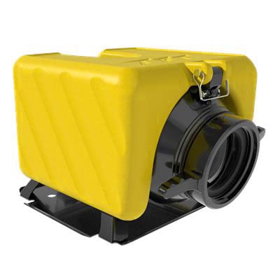 Low-Level Strainer - 6" (150 mm) NHF Swivel Handle Connection, 1.5″ (38 mm) NHF Rocker Swivel Jet Siphon