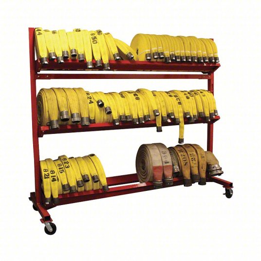GROVES Fire Hose Storage Rack: Mobile Fire Hose Rack, 3000 ft, 104 in x 34 in x 87 in