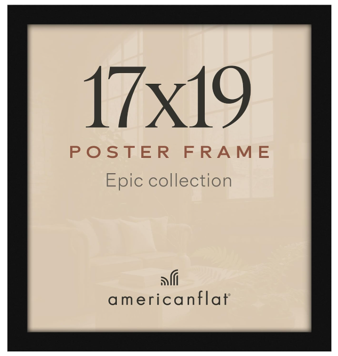 Americanflat 17x19 Poster Frame - Engineered Wood - Black