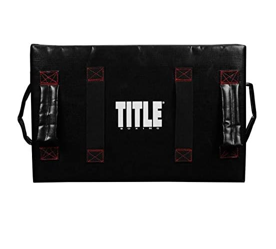 TITLE Boxing Tombstone Training Shield, Black - Punch and Kick Target, Coaching Tool, Muay Thai Pad