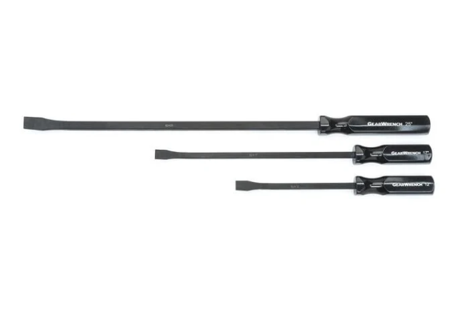 GEARWRENCH 3 Piece Angled Tip Pry Bar Set 12in 17in & 25in