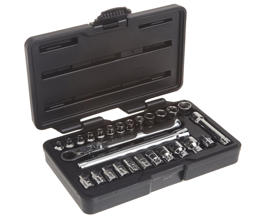 GEARWRENCH 27 Pc 1/4" Dr 6 Pt Pass-Thru SAE/mm Mechanics Tool Set