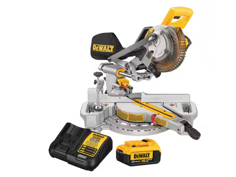 20V MAX Cordless 7-1/4 in. Sliding Miter Saw with (1) 20V Battery 4.0Ah