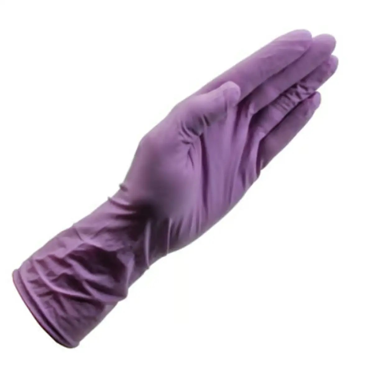 Powercoat Chemical Resistant Gloves - Size X-Large, Nitrile, Beaded Cuff, 12 in Length, Purple